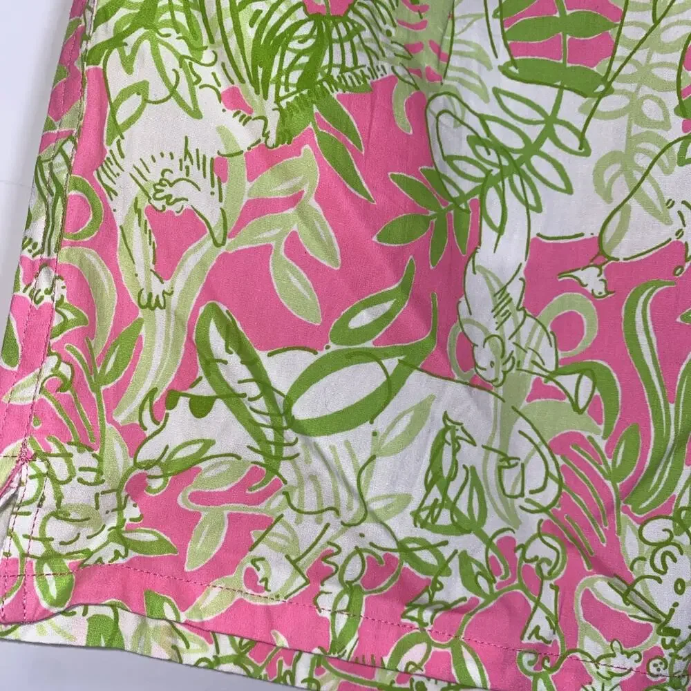 Lilly Pulitzer Swimsuit Shorts Mens XL Swim Trunks Drawstring Pink Animals